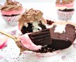 Desert cupcakes cu crema de lamaie si ganache de ciocolata in trei culori-42