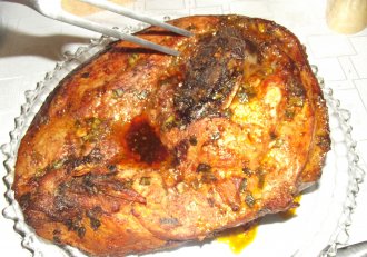 Jambon imbatat cu Stella Artois