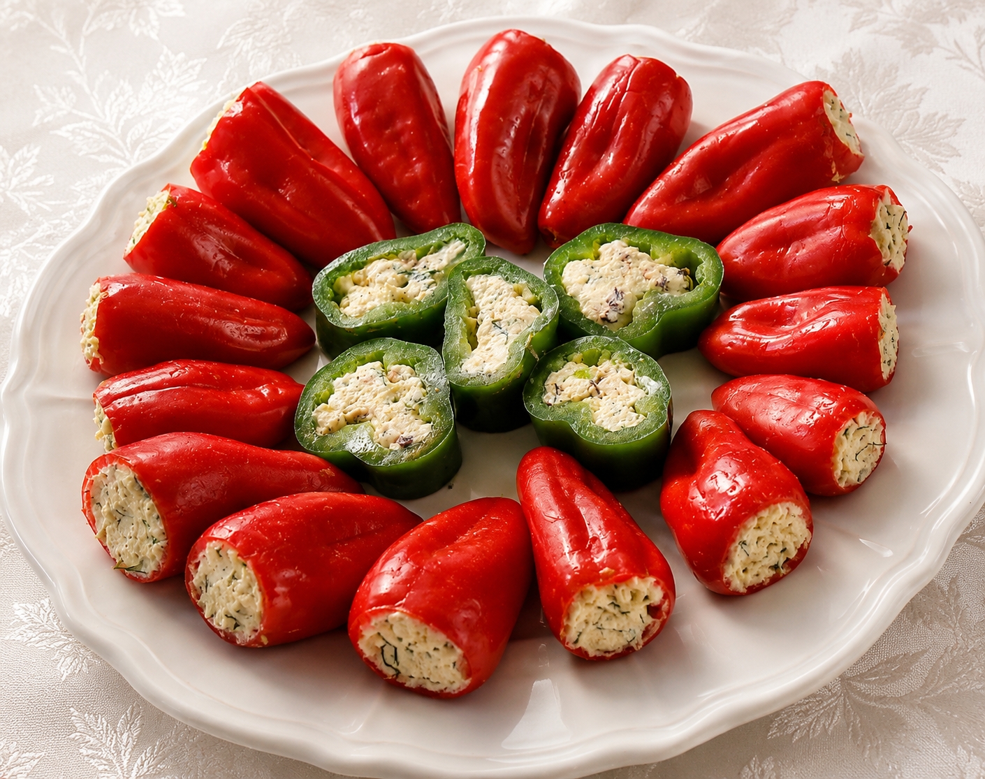 Aperitiv mini ardei umpluti cu branza