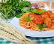Spaghete cu chiftelute din carne de vita-porc in sos de rosii-10