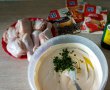 Pulpe de pui cu cartofi marinati in iaurt si salata de ardei copti-1