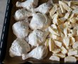 Pulpe de pui cu cartofi marinati in iaurt si salata de ardei copti-8