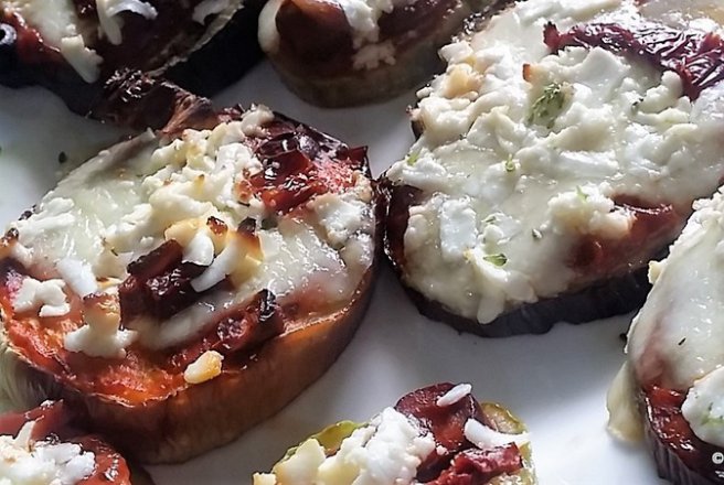 Mini pizza de vinete si dovlecei