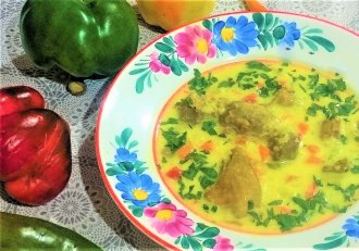 Ciorba de pui cu zucchini