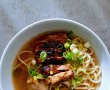 Supa de pui asiatica cu miso, taitei Udon si pulpe de pui la gratar, marinate in sos Teryaki-0