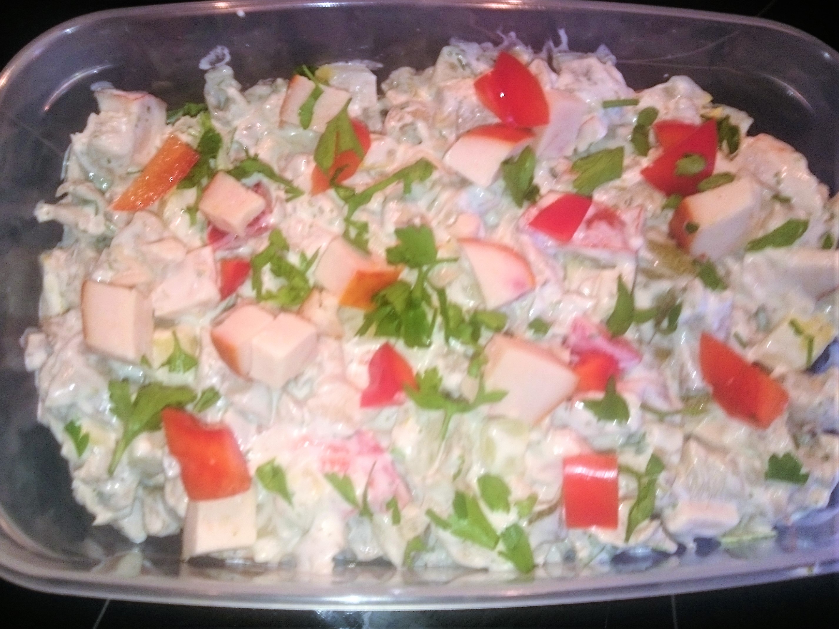 Salata de Paltinis, cu ciuperci, zucchini si pui