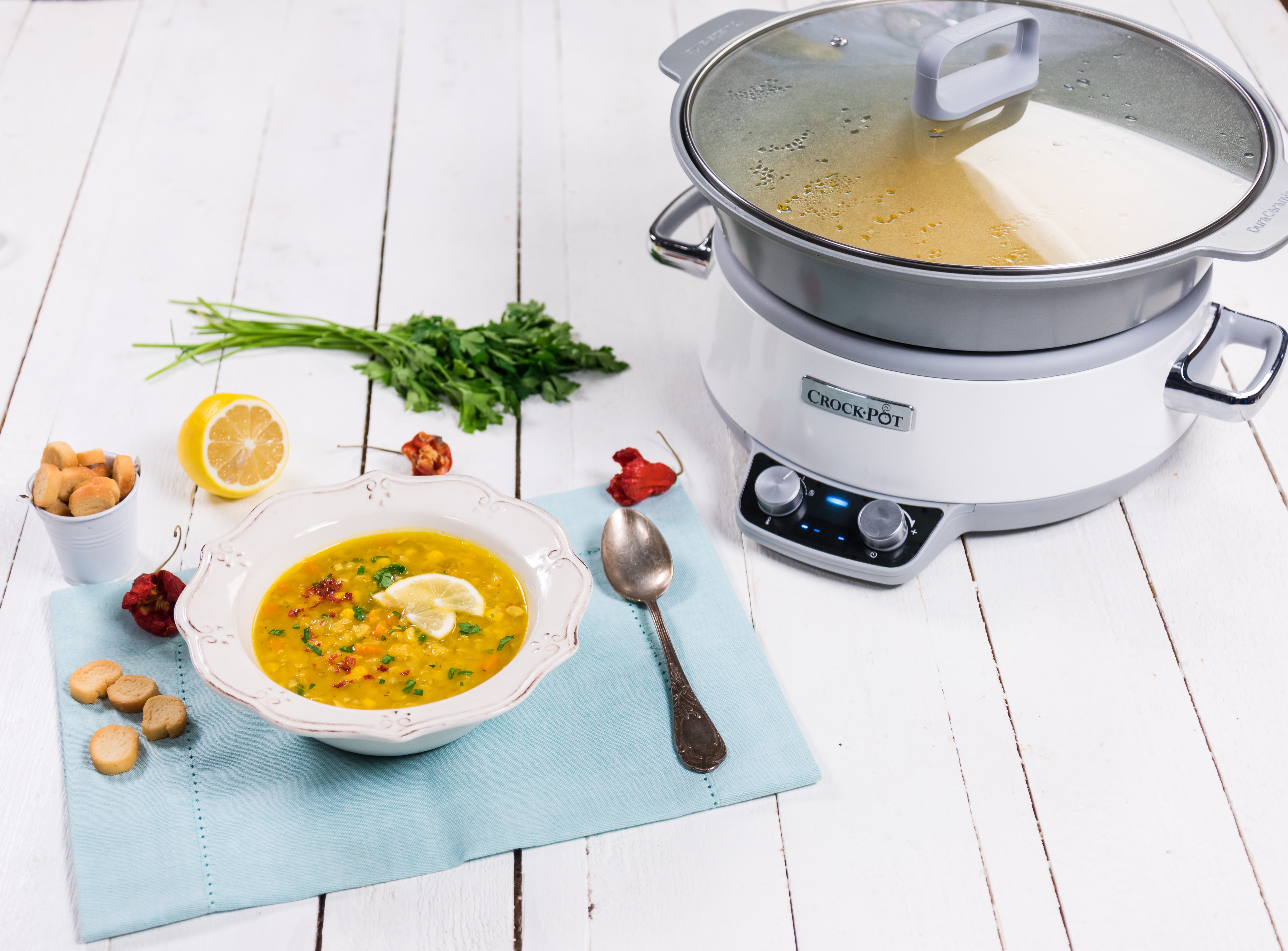 Supa picanta de linte la slow cooker Crock-Pot
