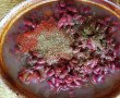 Pastrama din pulpa de porc afumata cu fasole rosie la cuptor-2