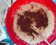 Desert prajitura insiropata, cu ciocolata si crema de ricotta-4