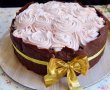 Desert tort cu ciocolata si aroma de trandafiri-15