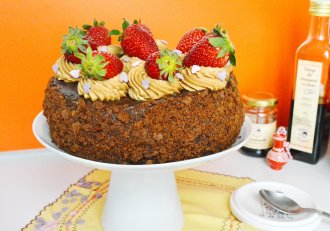 Desert tortulet cu capsuni si crema mascarpone