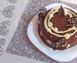 Desert tort de ciocolata si cafea cu glazura oglinda-3
