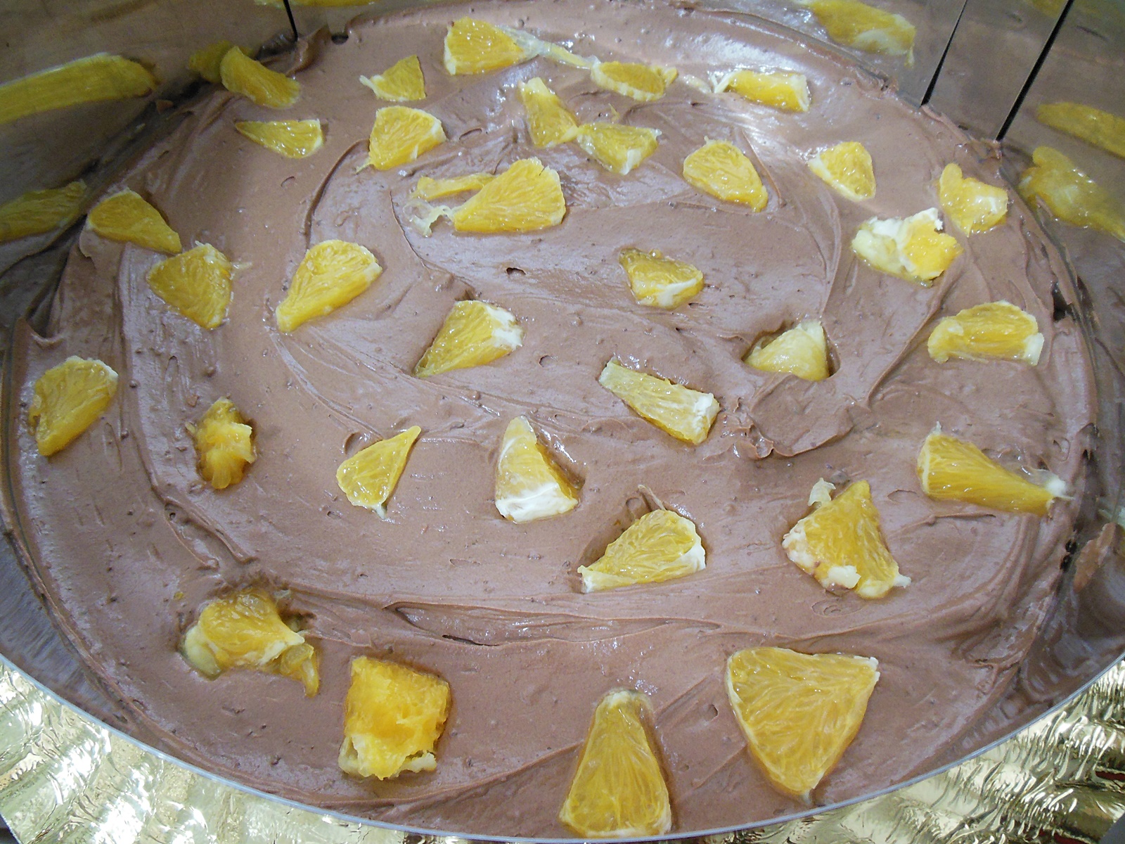 Desert Tort cu crema de ciocolata si crema de afine