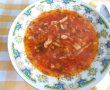 Supă de roșii, cu orez și afumătură-12