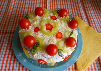 Aperitiv tort, cu oua si lactate