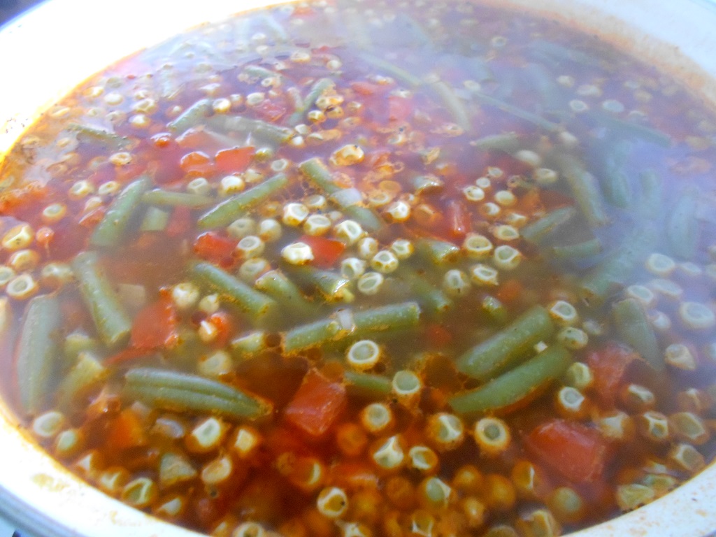 Supa de legume, cu crutoane