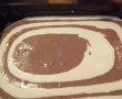 Desert prajitura marmorata cu ciocolata alba si neagra-3