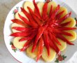 Salata Floare din cartofi, cu ardei copti si masline-6