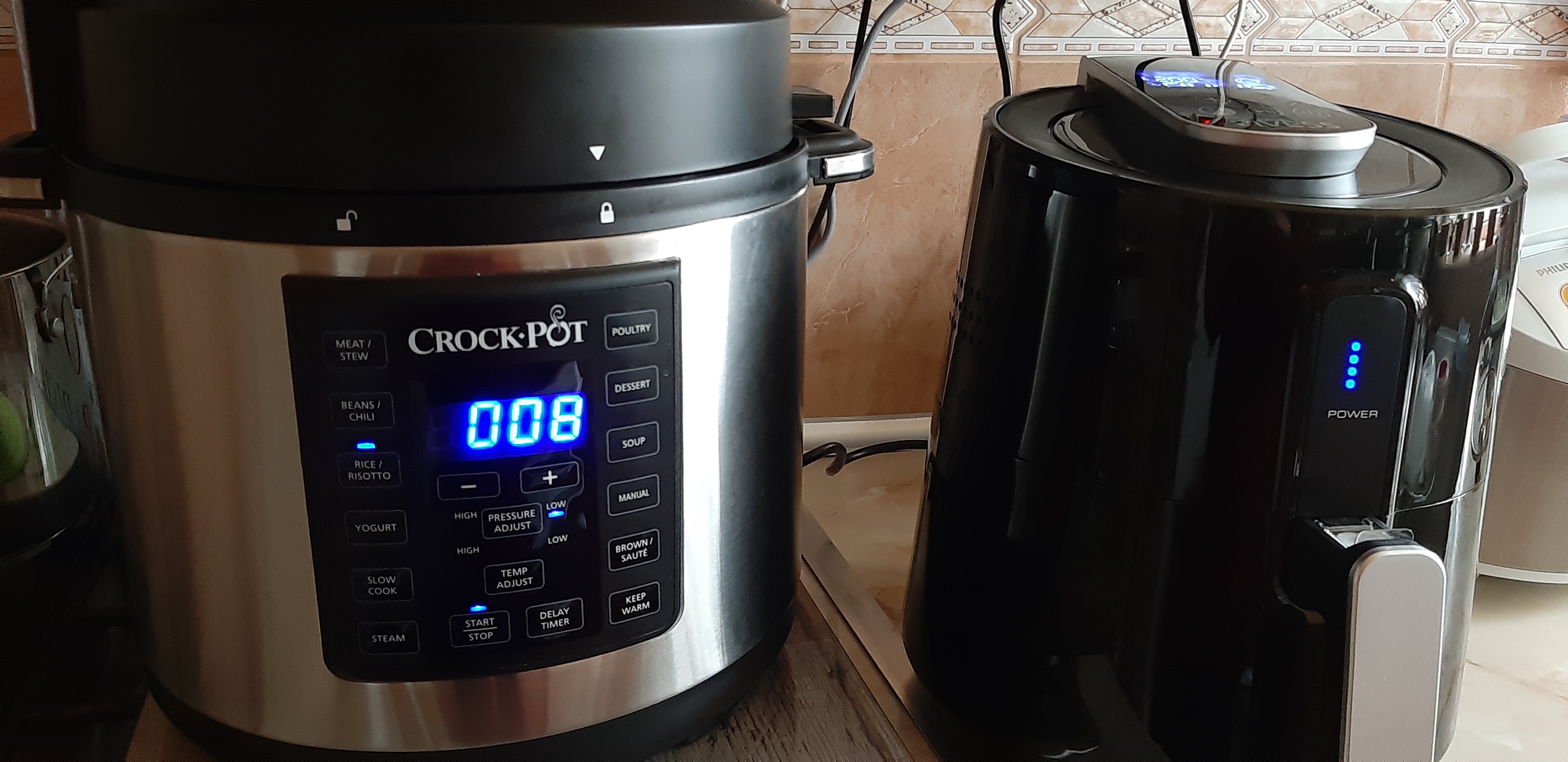 Pilaf cu supa de pasare, la Multicooker-ul Crock-Pot Express cu gatire sub presiune