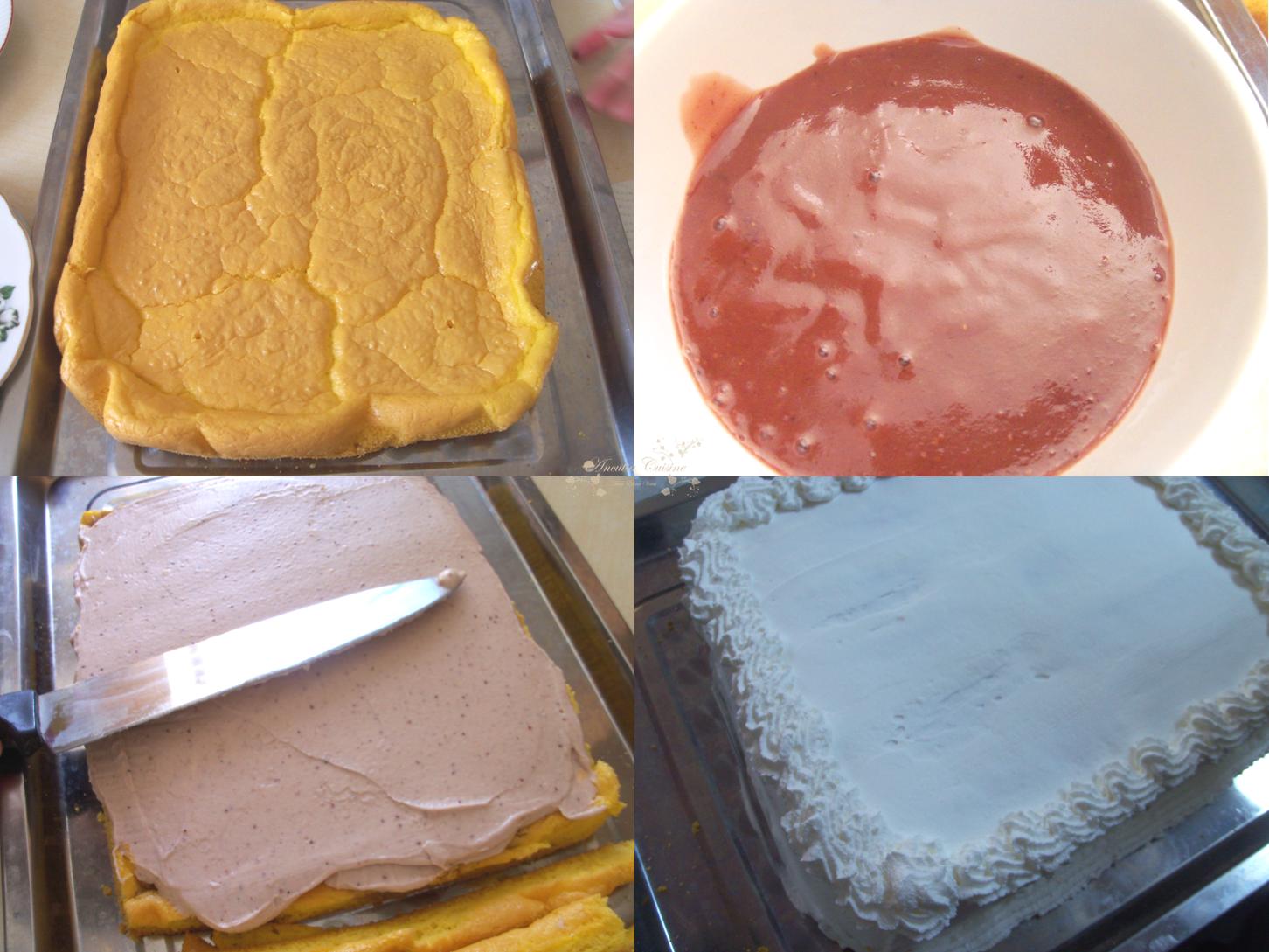 Desert tort cu crema de capsuni