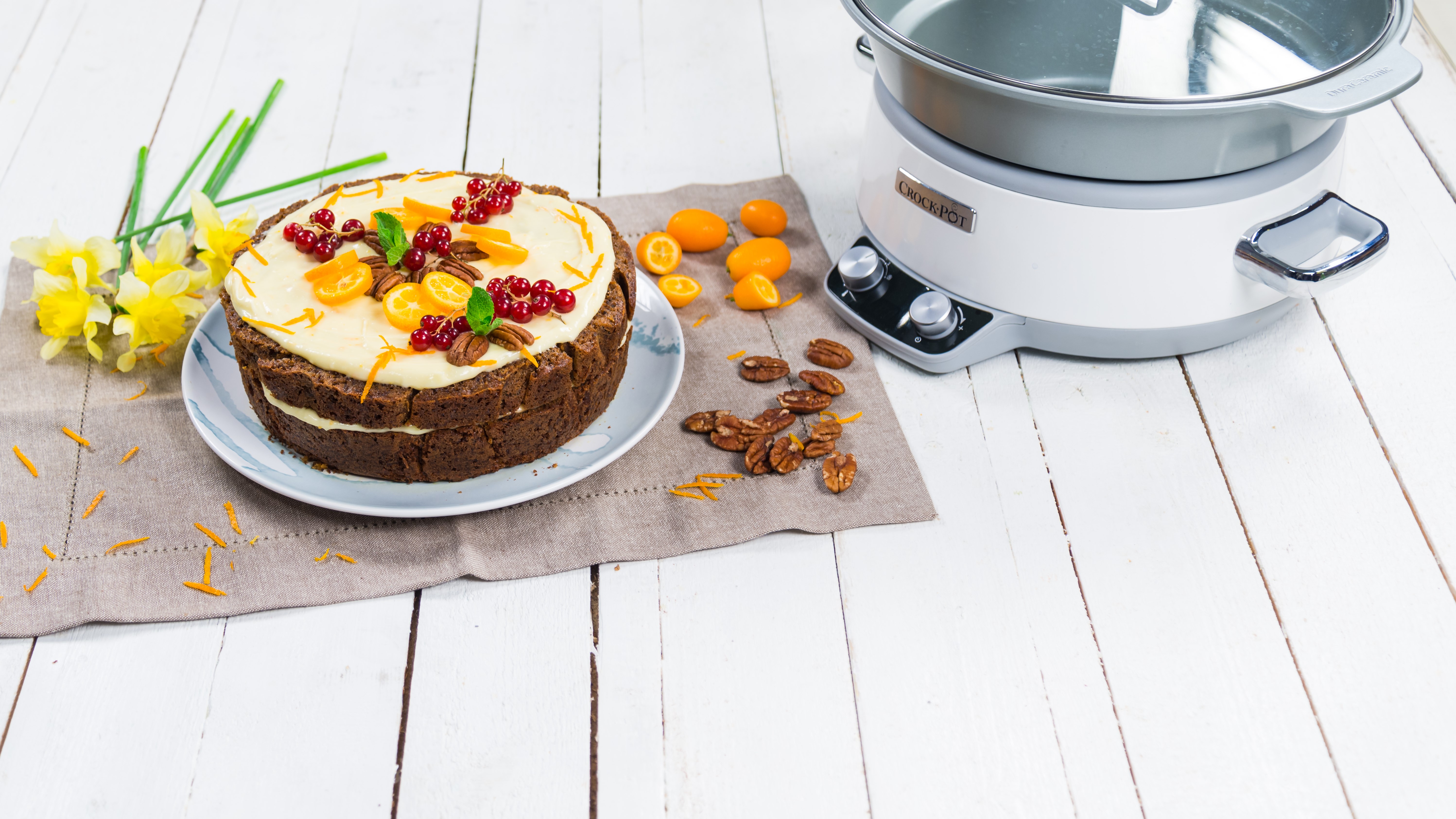 Tort de morcovi la slow cooker-ul Crock-Pot 6l DuraCeramic Saute
