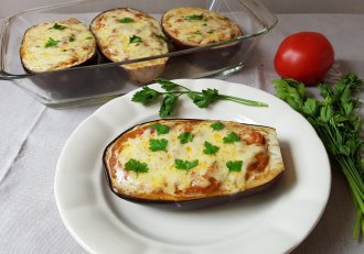 Vinete umplute, la cuptor