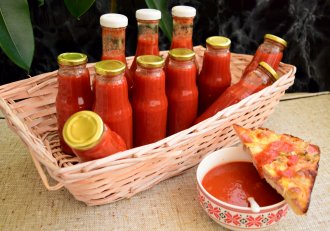 Ketchup de casa dulce-picant