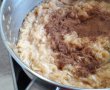 Desert prajitura cu mere, crema de vanilie si glazura de ciocolata-4