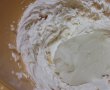 Desert prajitura cu mere, crema de vanilie si glazura de ciocolata-8