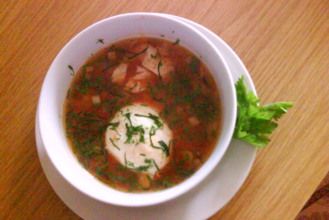 Supa ( ciorba) de rosii cu oua