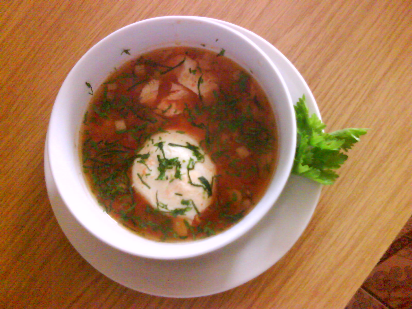 Supa ( ciorba) de rosii cu oua