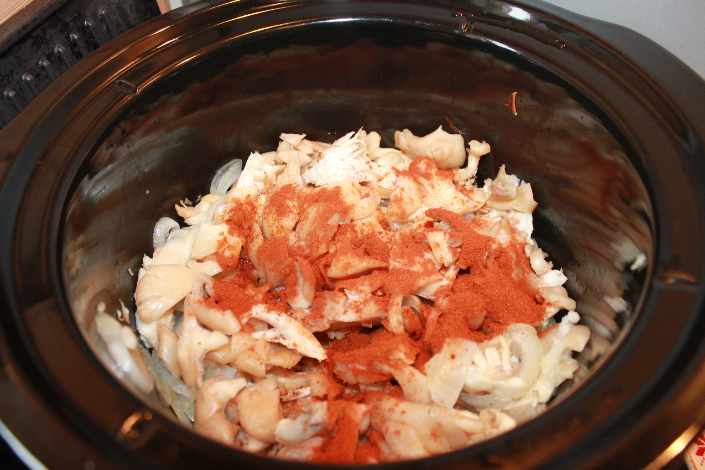 Ciuperci pleurotus la slow cooker Crock-Pot