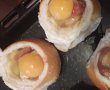Oua in chifle cu sunca, legume si cascaval-6
