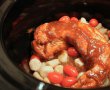 Muschiulet de porc cu castane de apa si rosii cherry la slow cooker Crock-Pot-12