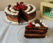 Desert tort cu crema de ciocolata si gem de zmeura - reteta nr. 900-13