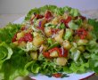 Salata de cartofi, cu ardei copti si salata verde creata-11