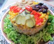 Salata de pui cu ciuperci si porumb in straturi-15
