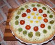 Aperitiv tarta cu branzeturi, legume si oua de prepelita-6