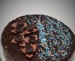 Desert tort cu piscoturi, mousse de ciocolata neagra si visine-3