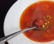 Supa de rosii cu mazare si carnat afumat-7