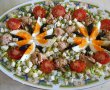 Salata Floare de nufar, cu oua, ton si branza cu mucegai-11