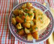 Cartofi rumeniti, cu ceapa verde si usturoi-13