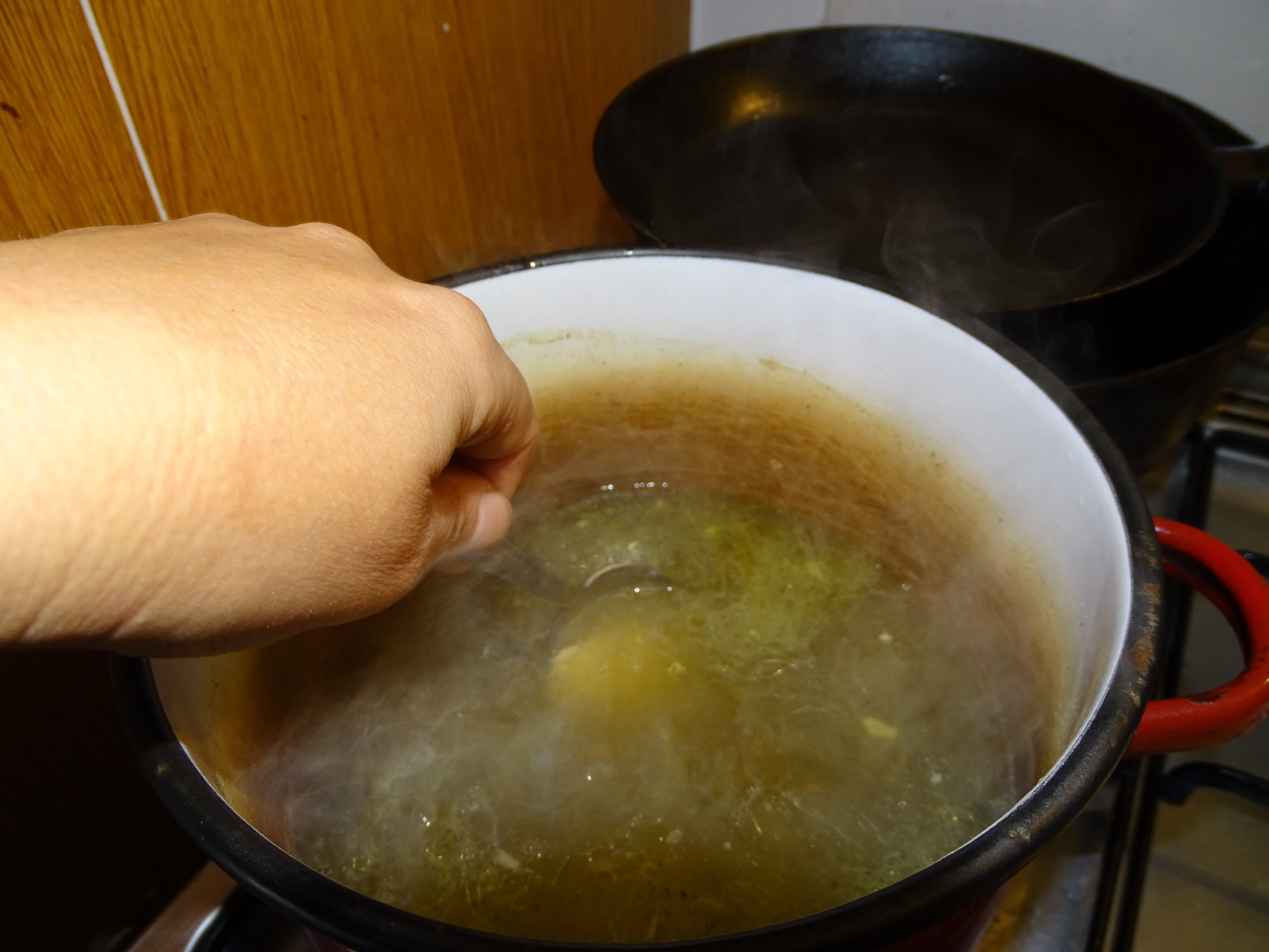 Supa de gascan cu galusti de gris