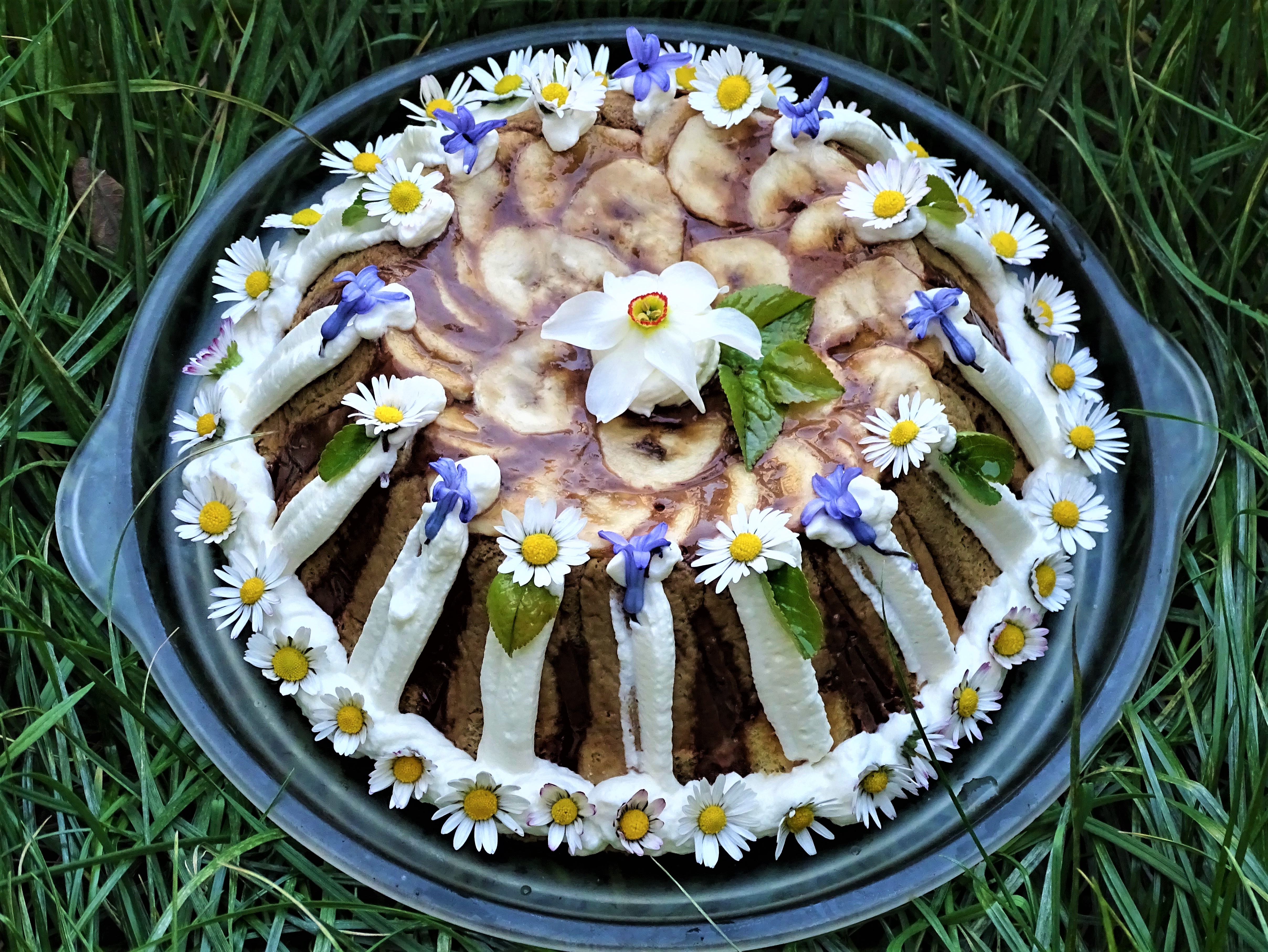 Desert mini tortulet cu ciocolata si banane