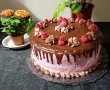 Desert tort cu mousse de ciocolata si fructe de padure-31