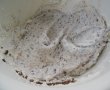 Desert prajitura cu crema straciatella, visine si krantz de migdale-4