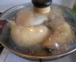 Pulpe de pui la tigaie, in sos alb, cu garnitura de cartofi natur-3