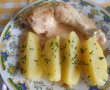 Pulpe de pui la tigaie, in sos alb, cu garnitura de cartofi natur-14