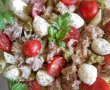 Salata mediteraneana, cu paste, ton, rosii cherry si pesto-14