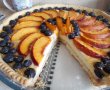 Desert tarta cu branza dulce, nectarine si afine-18